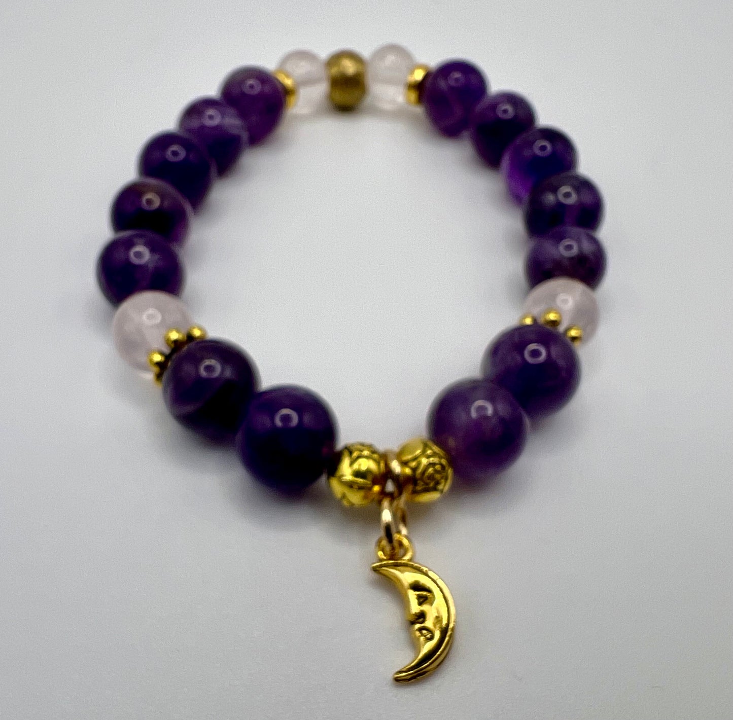 Amethyst and Rosequartz Crystal bracelet. ::SOLD:::
