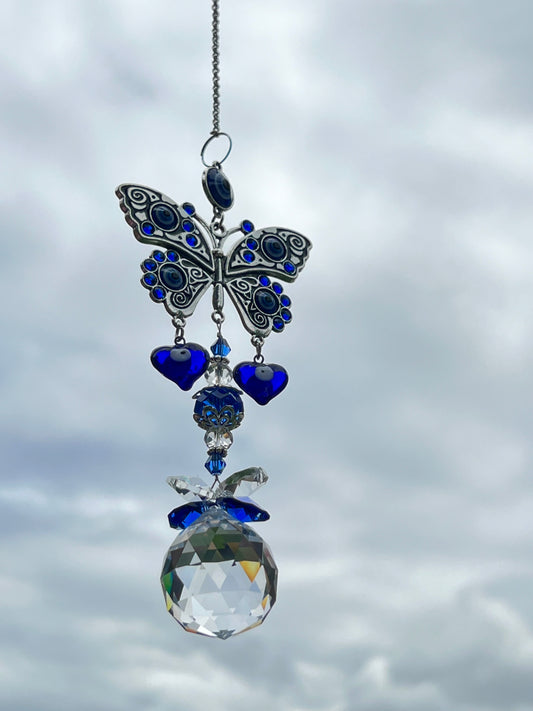 EVIL EYE CRYSTAL AND METAL SUNCATCHERS